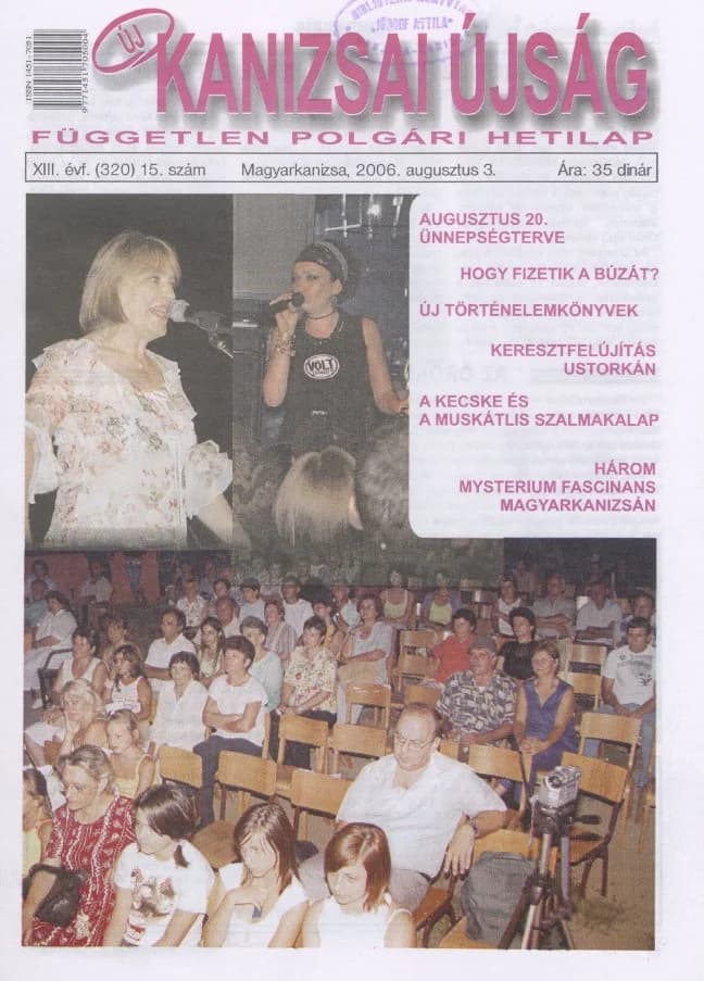 Új Kanizsai Újság, 13. évf. 2006. augusztus 3. 15. sz.