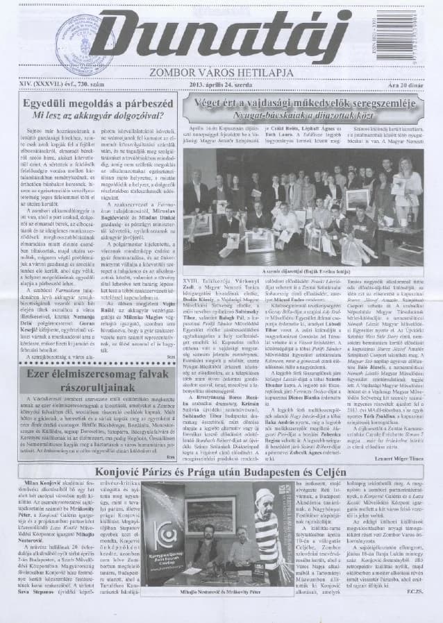 Dunatáj, 15. évf. 2013. április 24. 730. sz.