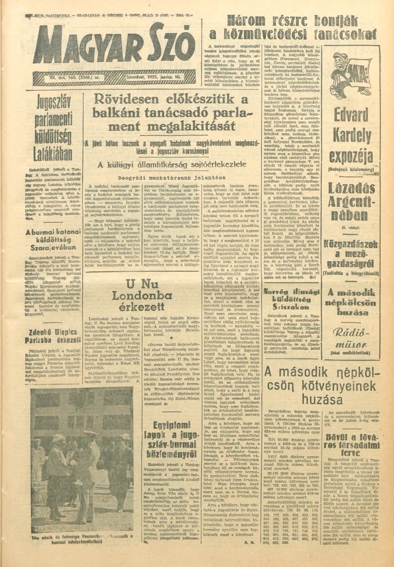 Magyar Szó, 12. évf. 1955. június 18. 164. sz. 1–10. oldal
