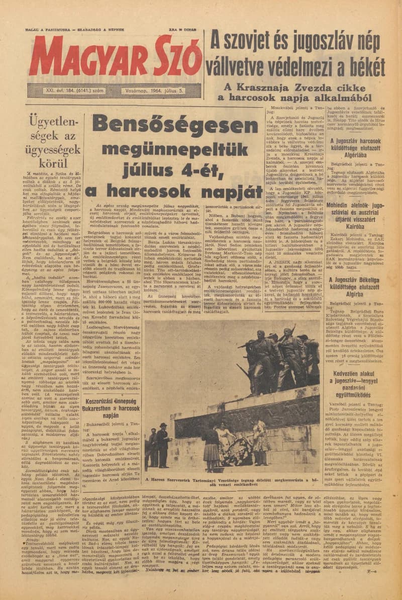 Magyar Szó, 21. évf. 1964. július 5. 184. sz. 1–24. oldal