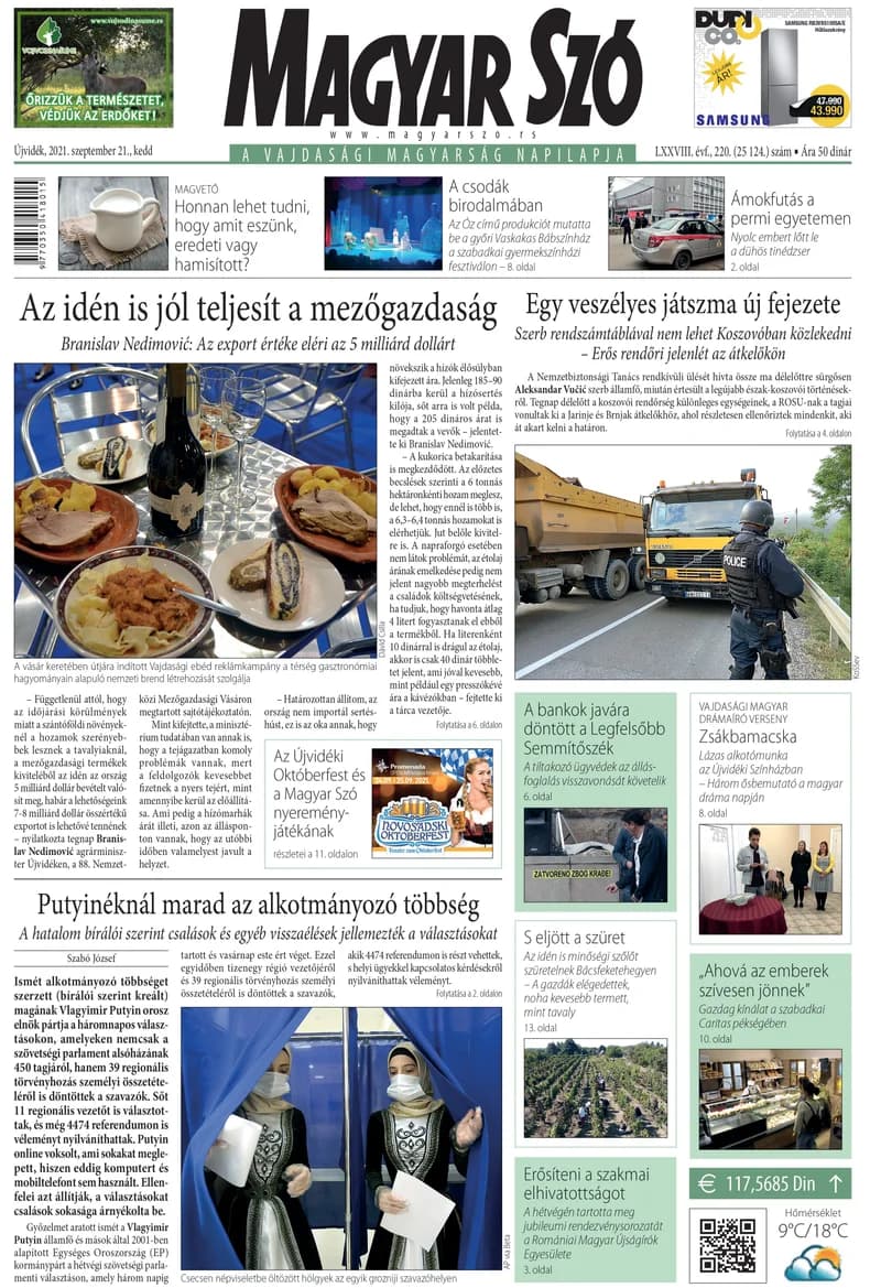 Magyar Szó, 78. évf. 2021. szeptember 21. 220. sz. 1–20. oldal