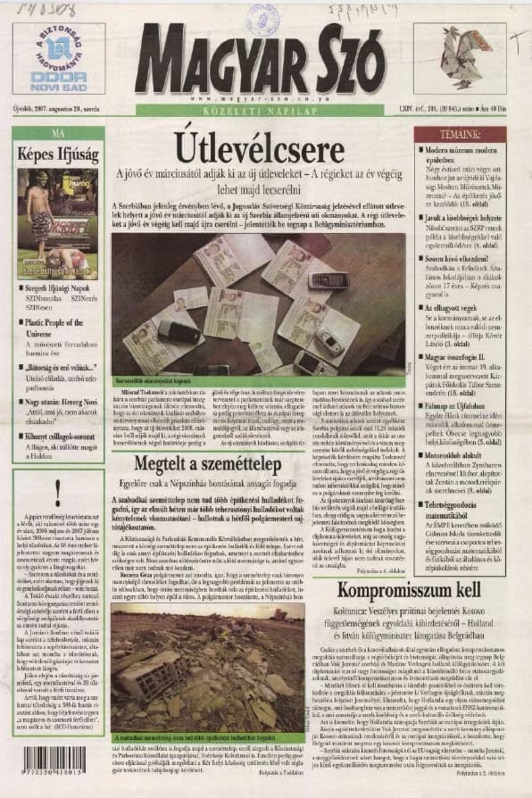 Magyar Szó, 64. évf. 2007. augusztus 29. 201. sz. 1–20. oldal