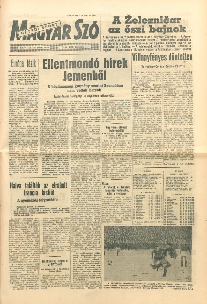 Magyar Szó, 24. évf. 1967. december 11. 339. sz. 1–16. oldal