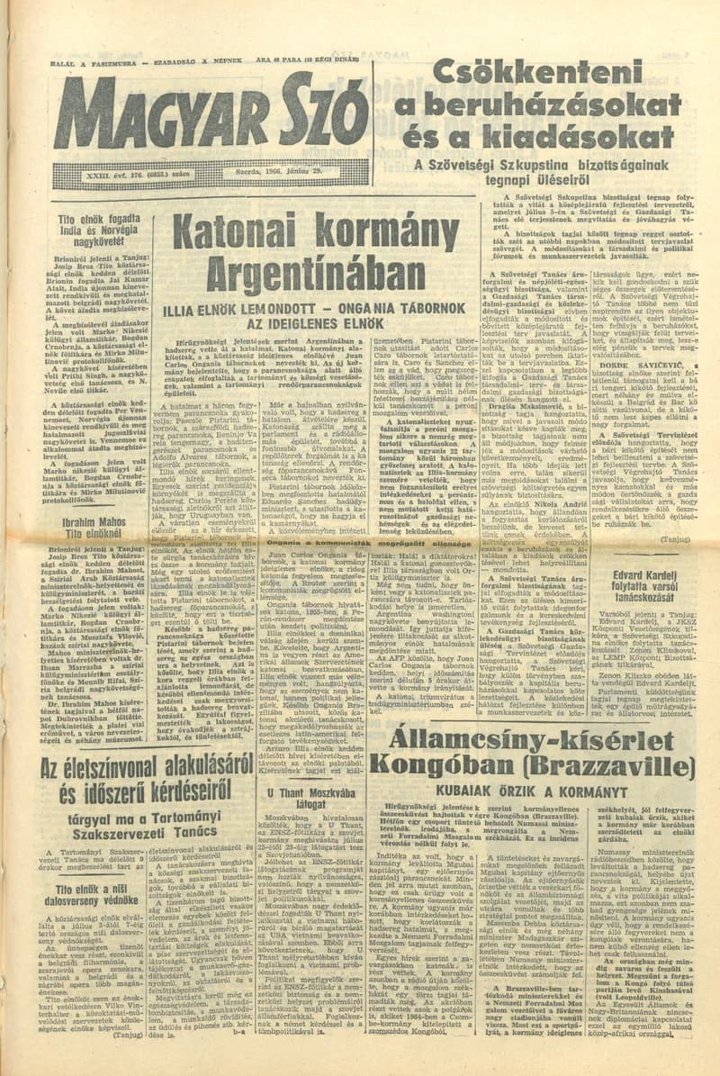 Magyar Szó, 23. évf. 1966. június 29. 176. sz.