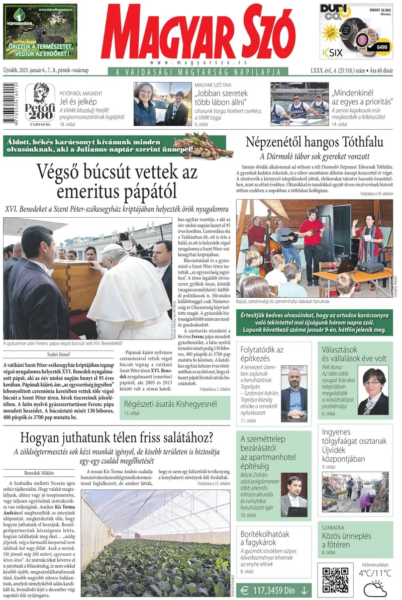 Magyar Szó, 80. évf. 2023. január 6. – 8. 4. sz. 1–32. oldal