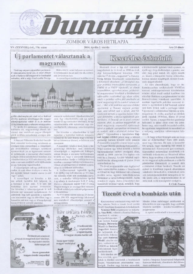 Dunatáj, 16. évf. 2014. április 2. 776. sz.