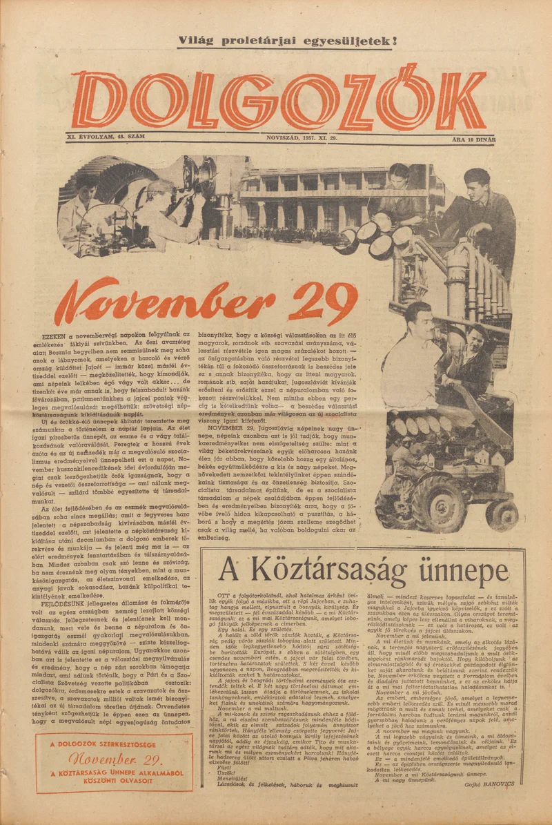 Dolgozók, 11. évf. 1957. november 29. 48. sz.