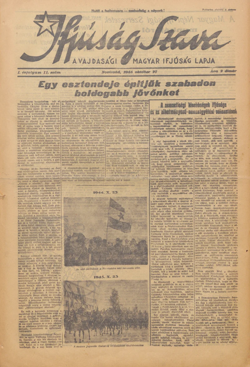 Ifjúság Szava, 1. évf. 1945. október 27. 11. sz.