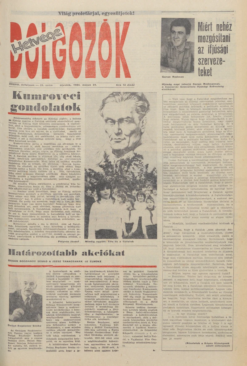 Dolgozók, 38. évf. 1984. május 24. 21. sz.