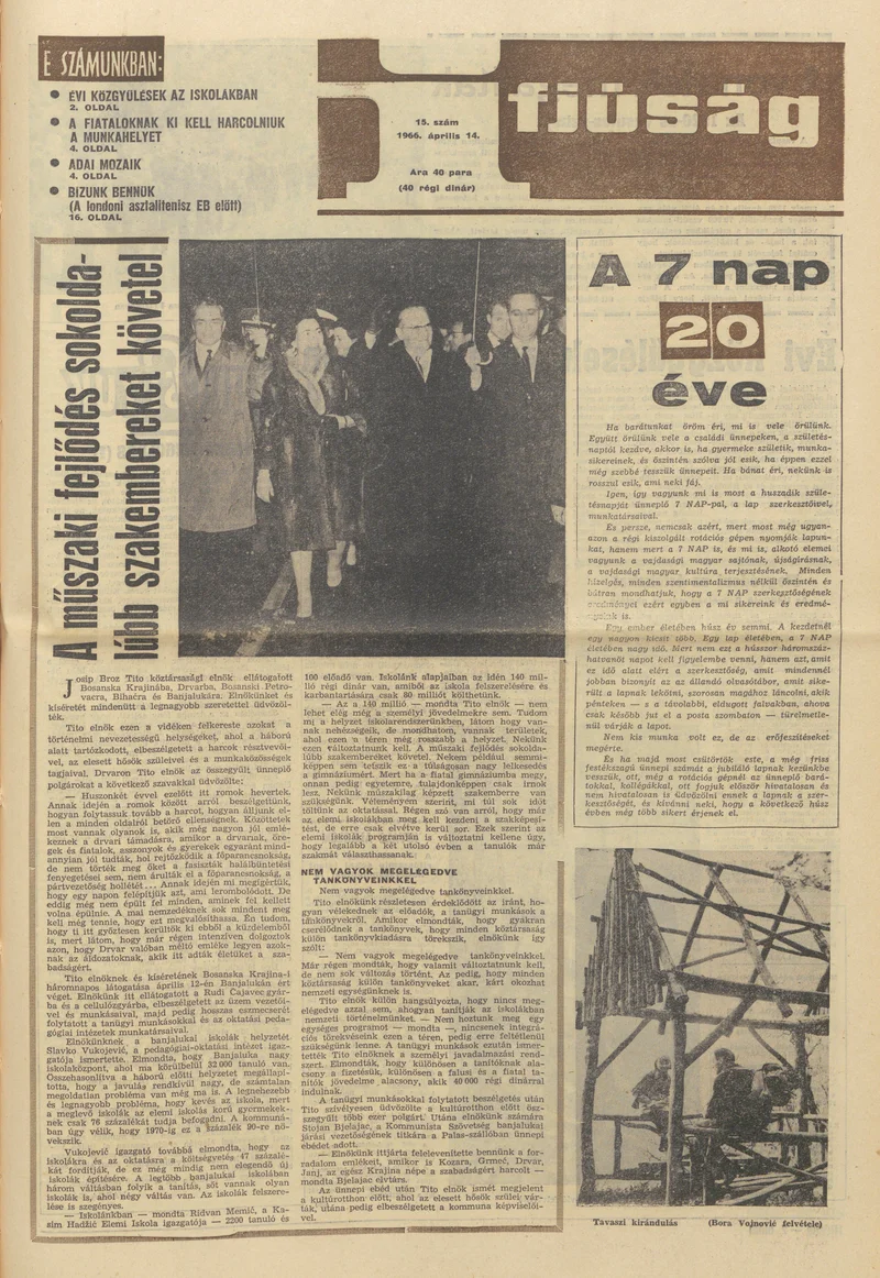 Ifjúság, 22. évf. 1966. április 14. 15. sz.