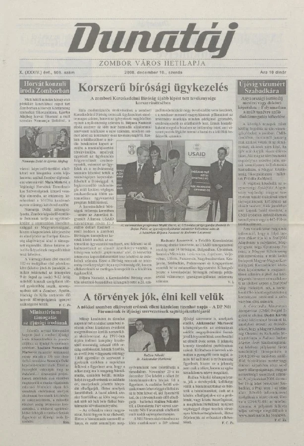 Dunatáj, 10. évf. 2008. december 10. 505. sz.