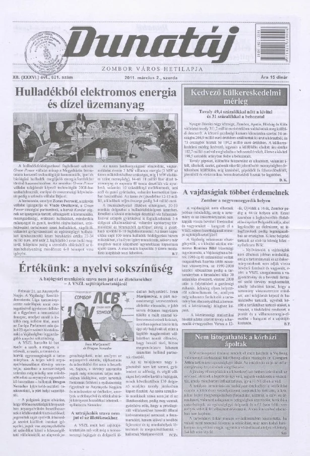 Dunatáj, 13. évf. 2011. március 2. 621. sz.