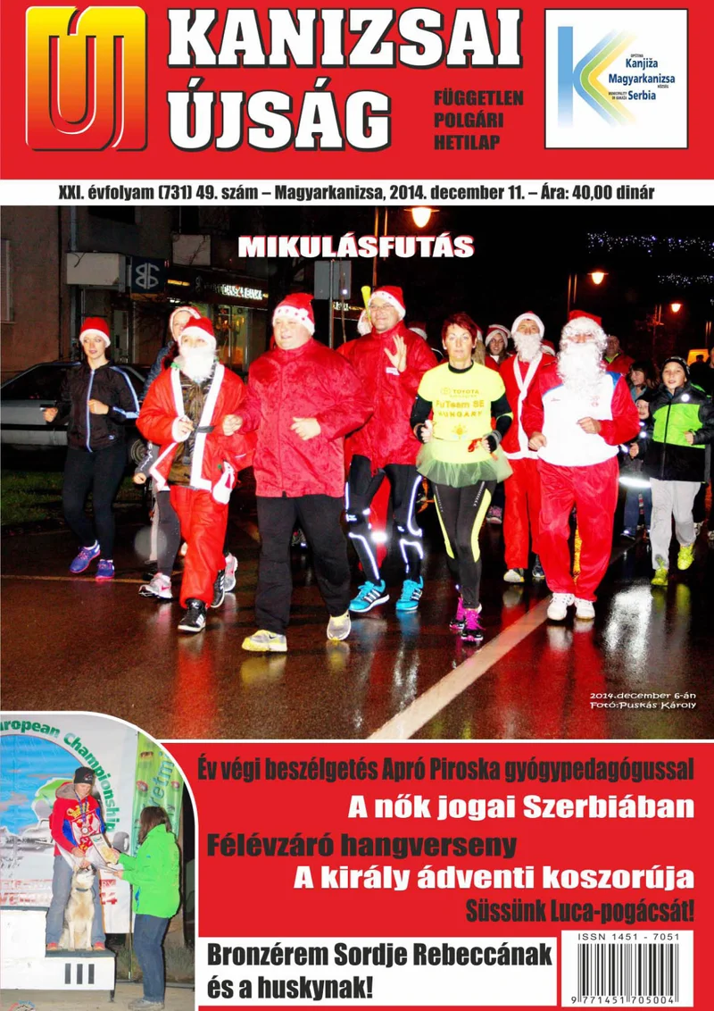 Új Kanizsai Újság, 21. évf. 2014. december 11. 49. sz.