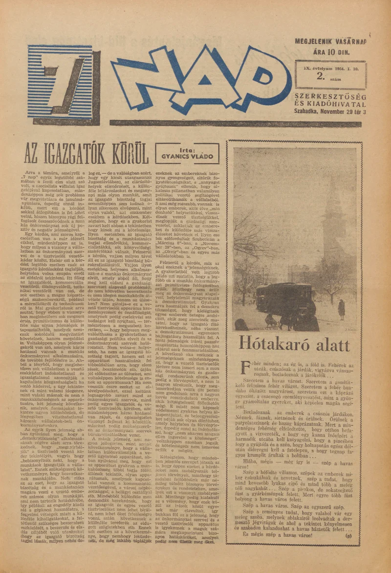 7 Nap, 9. évf. 1954. január 10. 2. sz. 1–16. oldal