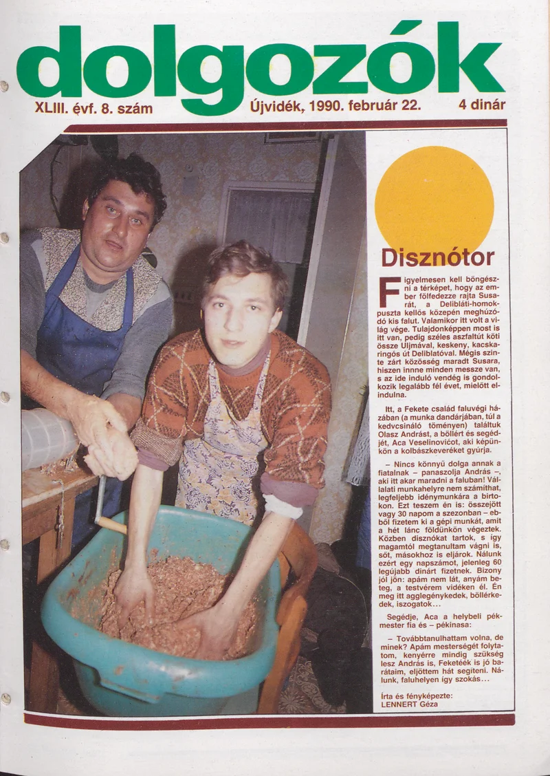 Dolgozók, 44. évf. 1990. február 22. 8. sz.