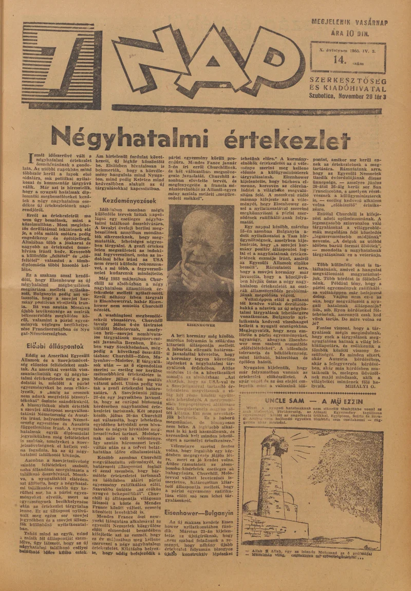 7 Nap, 10. évf. 1955. április 3. 14. sz. 1–16. oldal