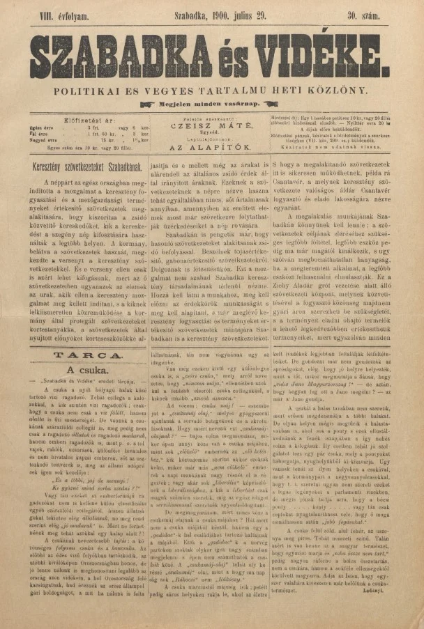 Szabadka és vidéke II, 8. évf. 1990. július 29. 30. sz.