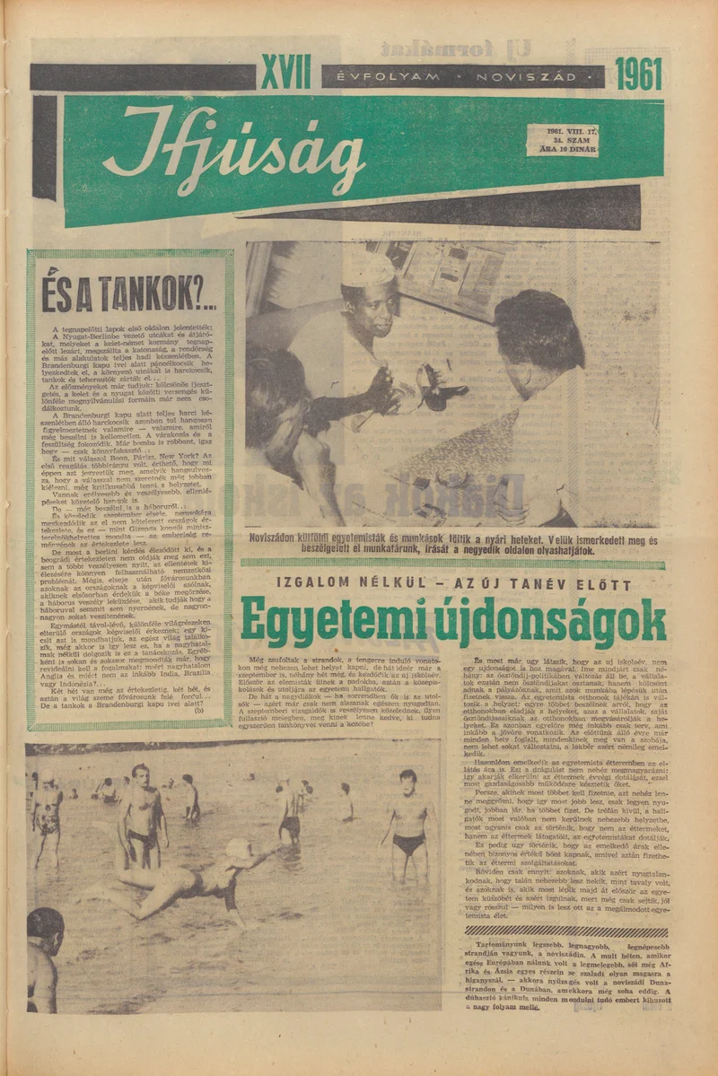 Ifjúság, 17. évf. 1961. augusztus 17. 34. sz.