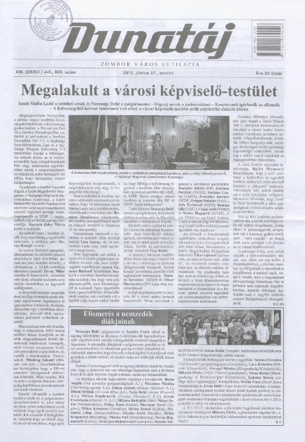 Dunatáj, 14. évf. 2012. június 27. 690. sz.