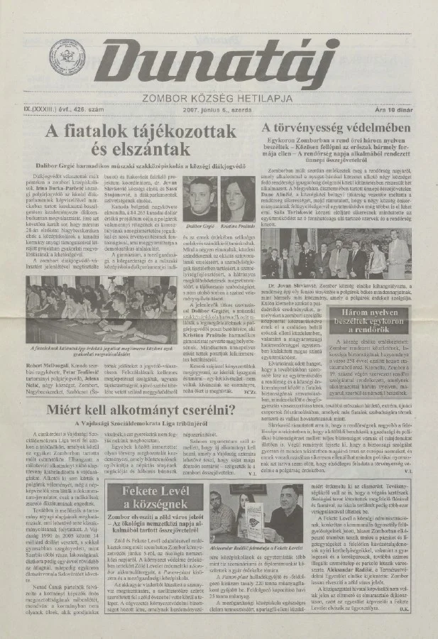 Dunatáj, 9. évf. 2007. június 6. 426. sz.
