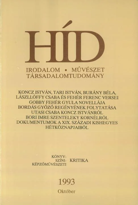 Híd, 57. évf. 1993. október. 10. sz. 693–796. oldal