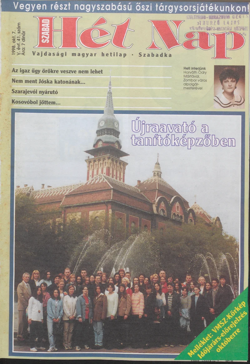 Szabad Hét Nap, 5. évf. 1998. október 7. 41. sz.