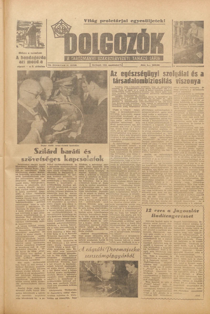 Dolgozók, 8. évf. 1954. szeptember 7. 37. sz.