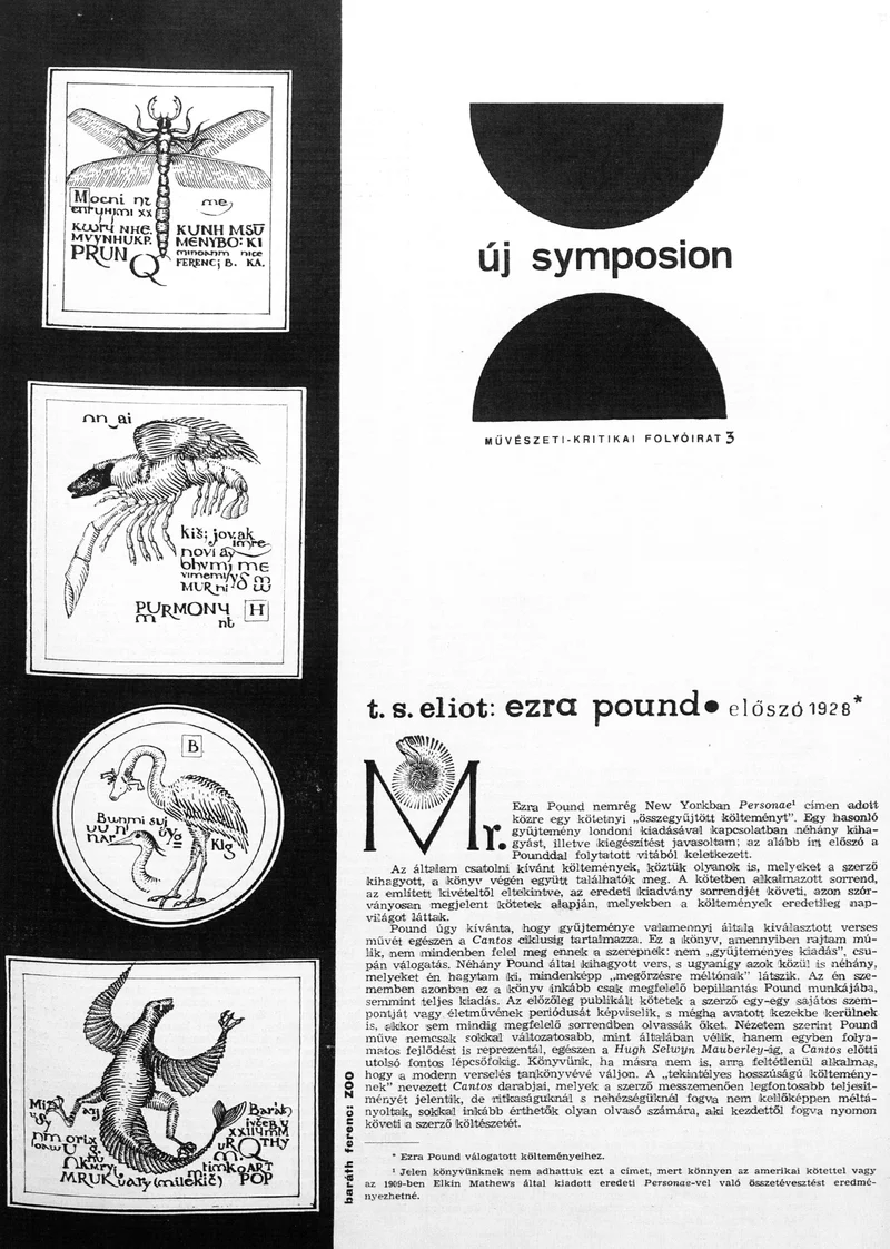 Új Symposion, 1. évf. 1965. március 15. 3. sz. 1–28. oldal