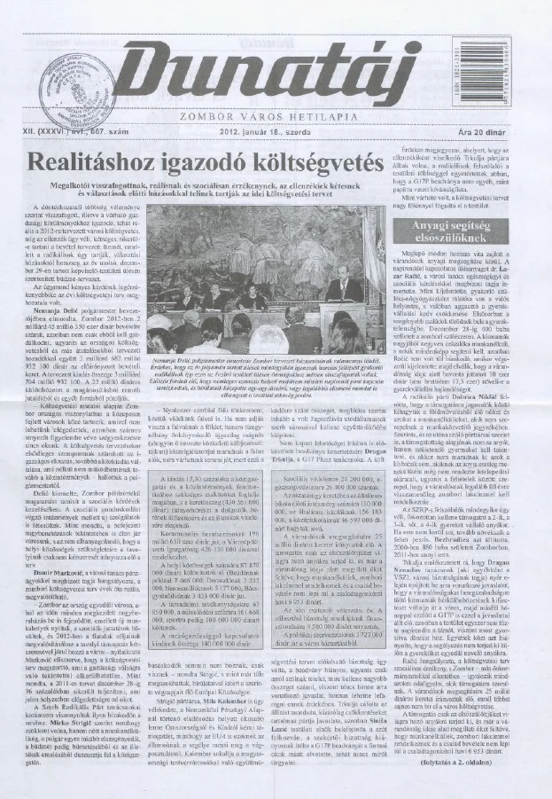 Dunatáj, 14. évf. 2012. január 18. 667. sz.