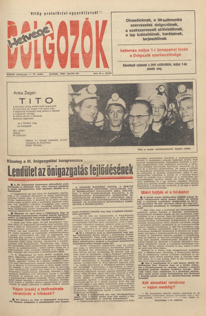 Dolgozók, 35. évf. 1981. április 29. 17. sz.