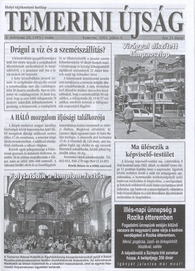 Temerini Újság, 10. évf. 2004. július 8. 28. sz.