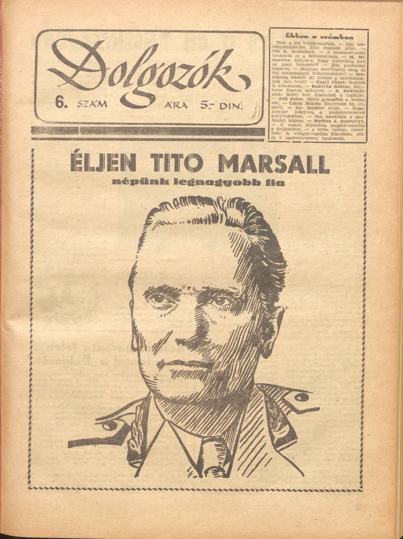 Dolgozók, 6. évf. 1952. június 3. 6. sz.