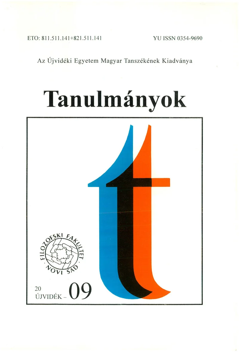 Tanulmányok, 39. évf. 2009. 42. sz. 1–202. oldal
