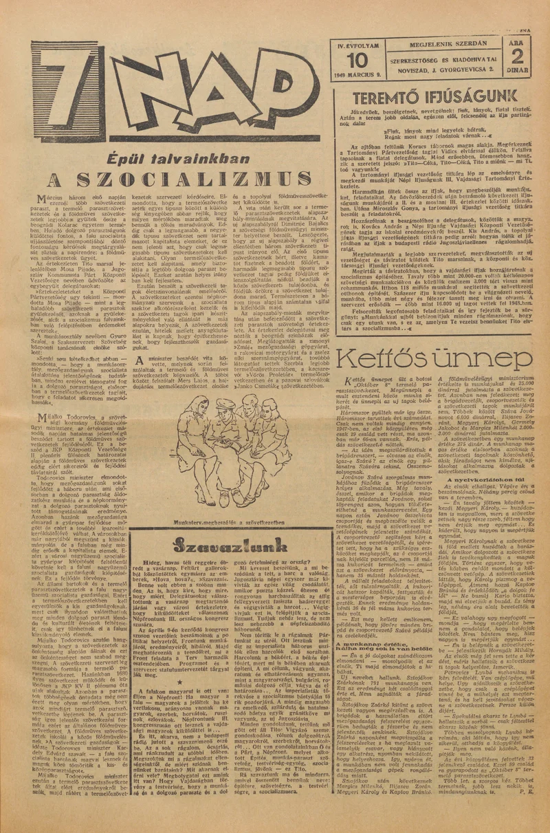7 Nap, 4. évf. 1949. március 9. 10. sz. 1–4. oldal
