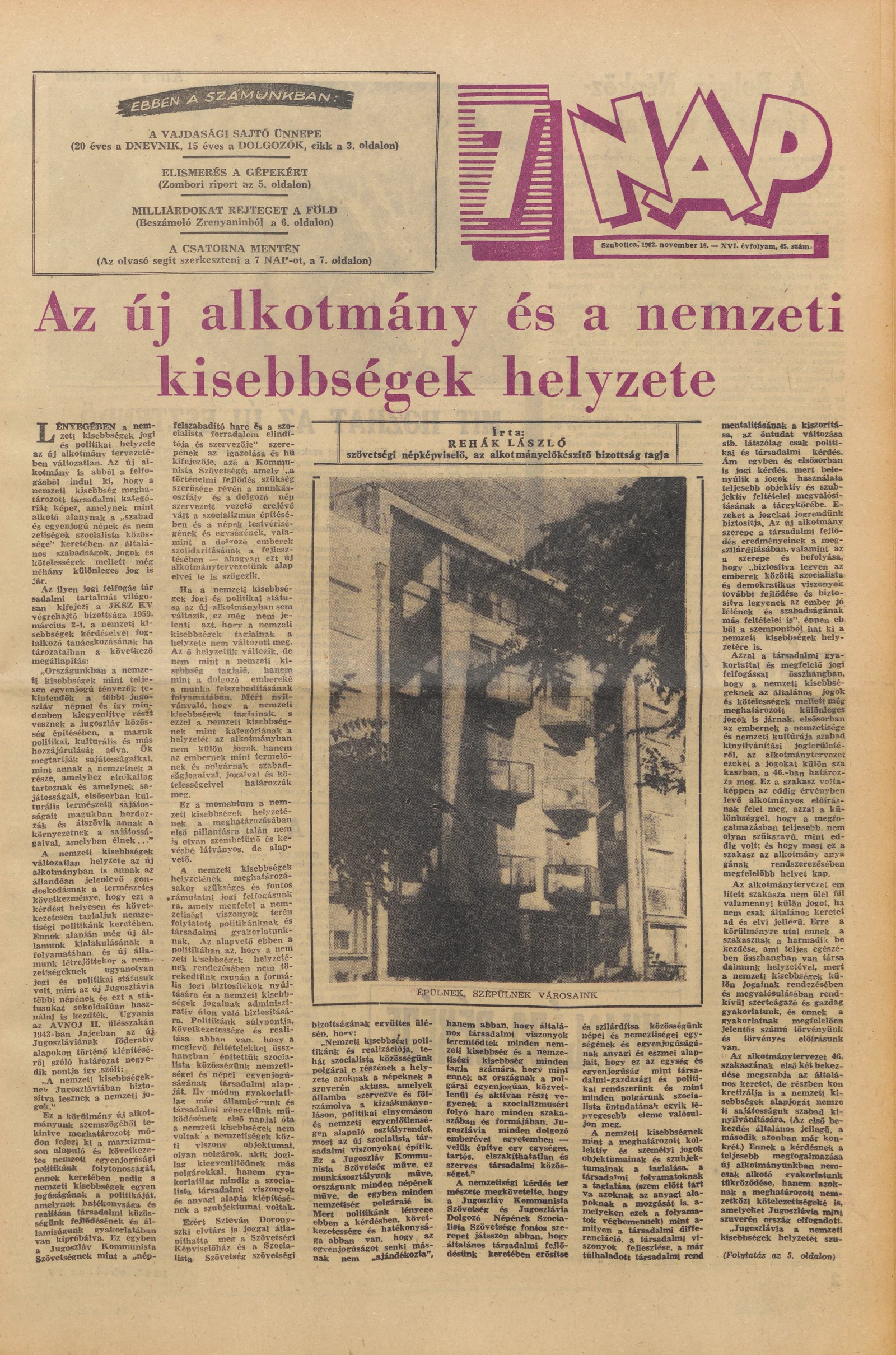 7 Nap, 17. évf. 1962. november 16. 45. sz. 1–20. oldal
