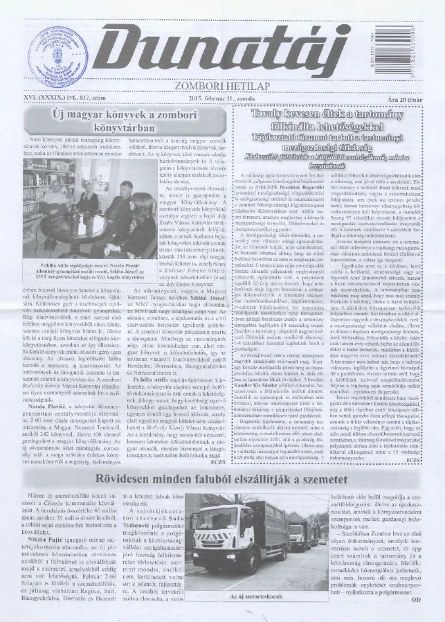 Dunatáj, 17. évf. 2015. február 11. 817. sz.