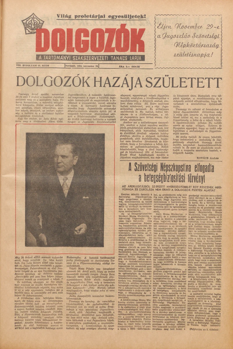Dolgozók, 8. évf. 1954. november 28. 49. sz.