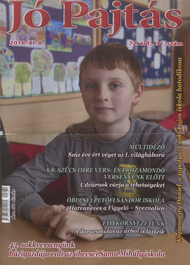 Jó Pajtás, 72. évf. 2018. november 8. 31. sz.