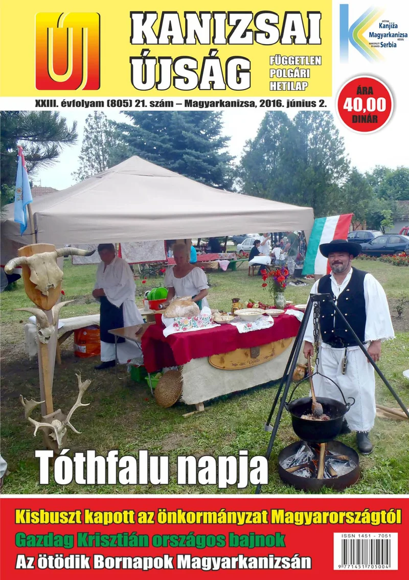 Új Kanizsai Újság, 23. évf. 2016. június 2. 21. sz.