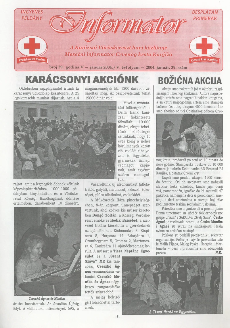 Informator, 5. évf. 2004. január 1. 39. sz.