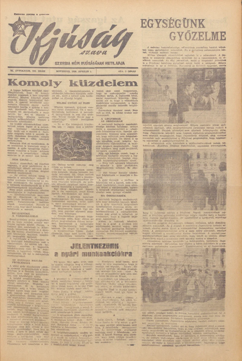 Ifjúság Szava, 6. évf. 1950. április 1. 238. sz.