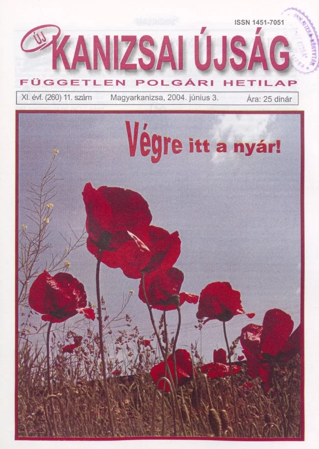 Új Kanizsai Újság, 11. évf. 2004. június 3. 11. sz.