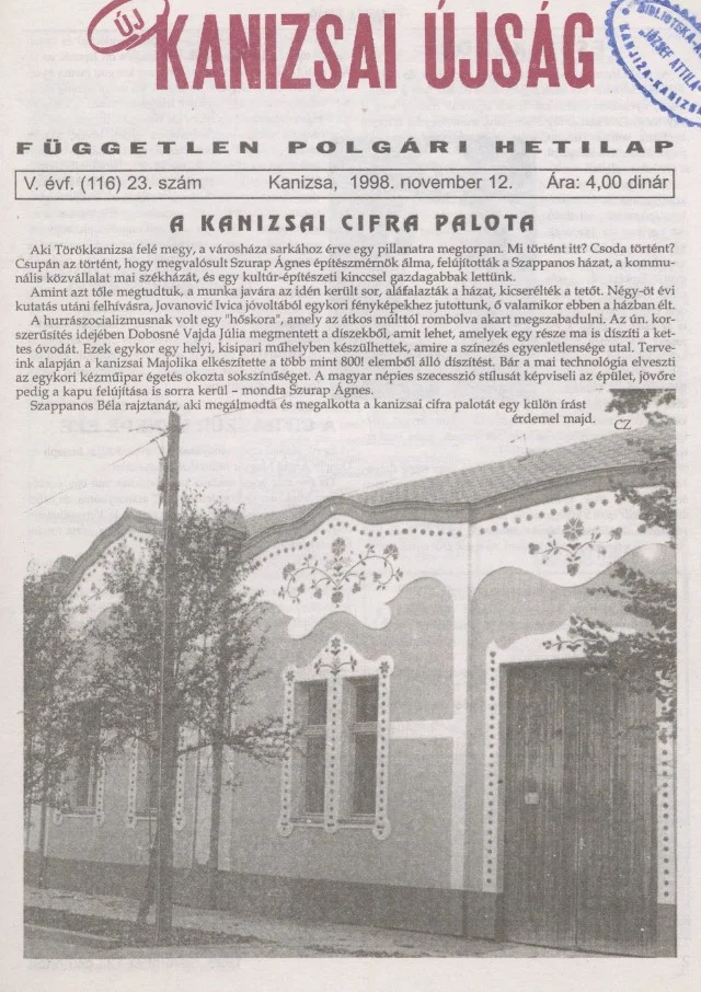 Új Kanizsai Újság, 5. évf. 1998. november 12. 23. sz.