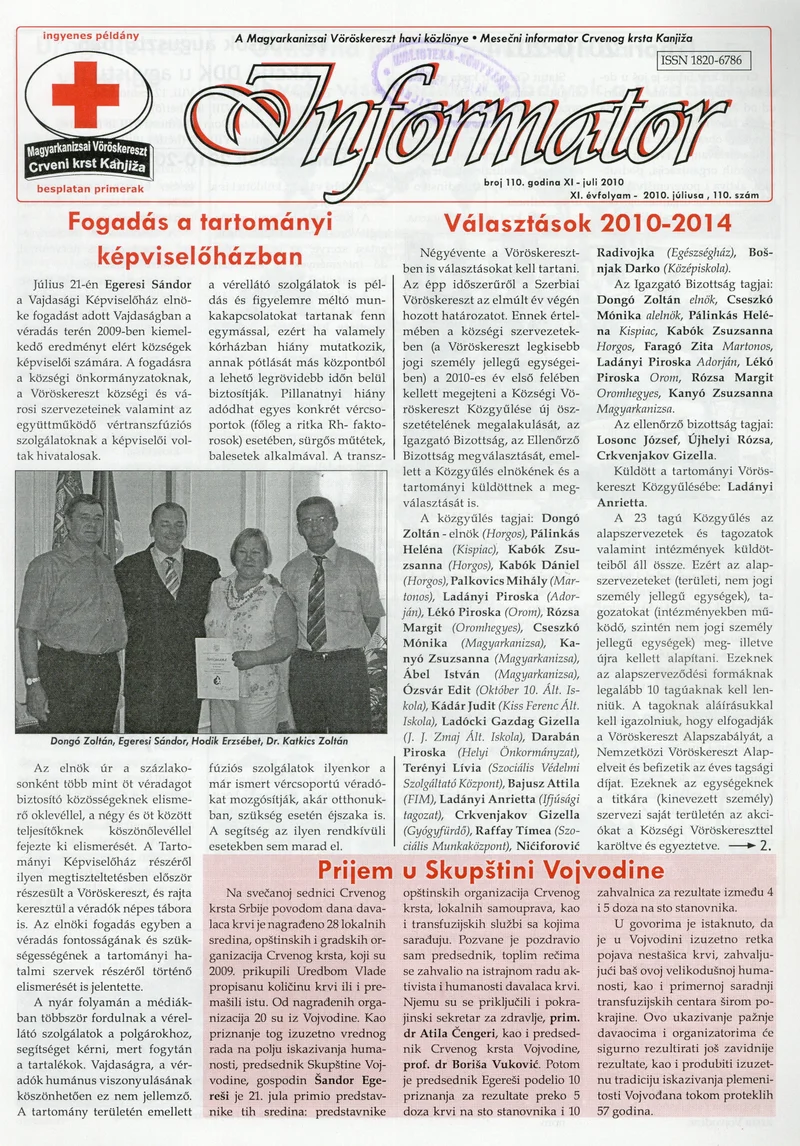 Informator, 11. évf. 2010. július 1. 110. sz.