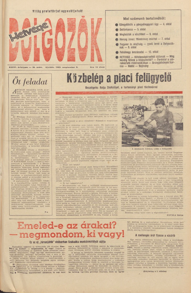 Dolgozók, 37. évf. 1983. szeptember 8. 36. sz.