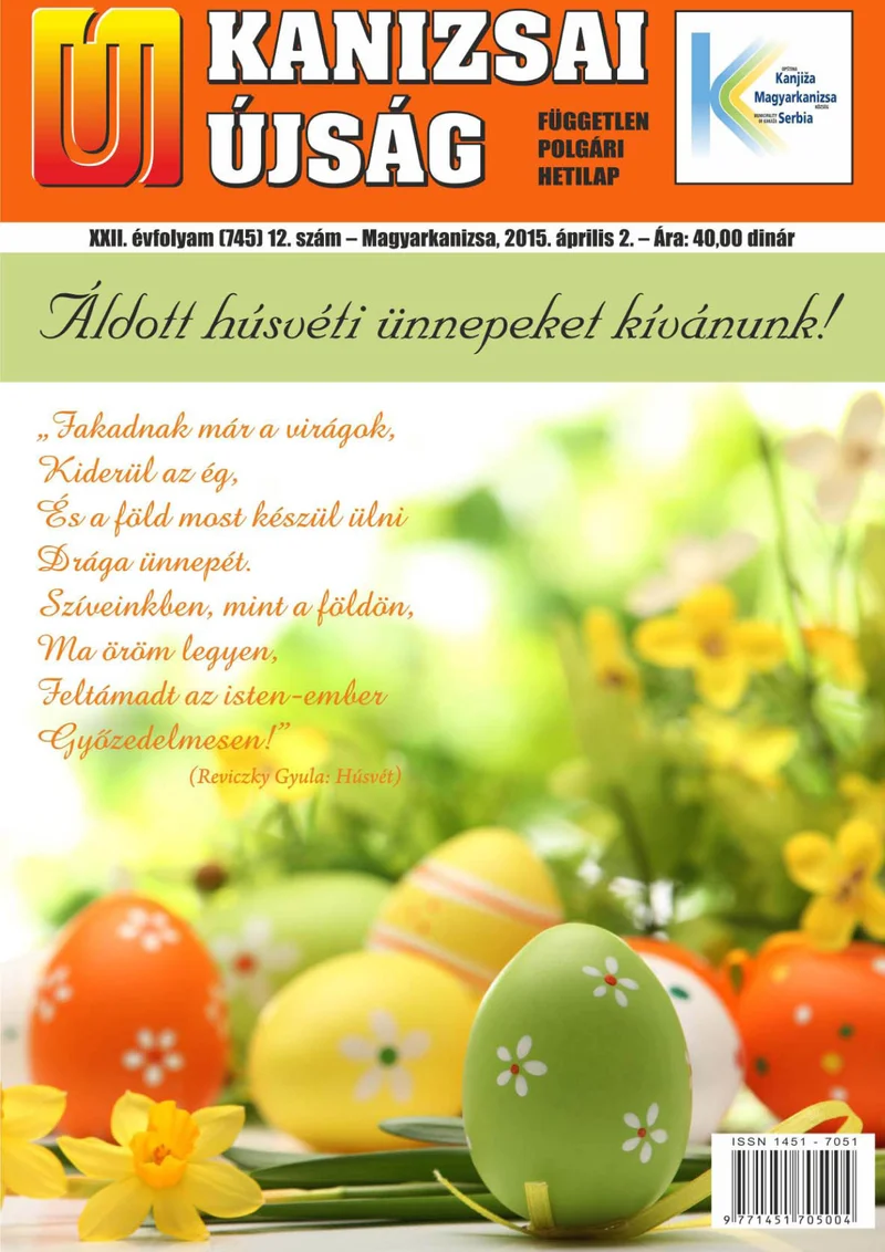 Új Kanizsai Újság, 22. évf. 2015. április 2. 12. sz.