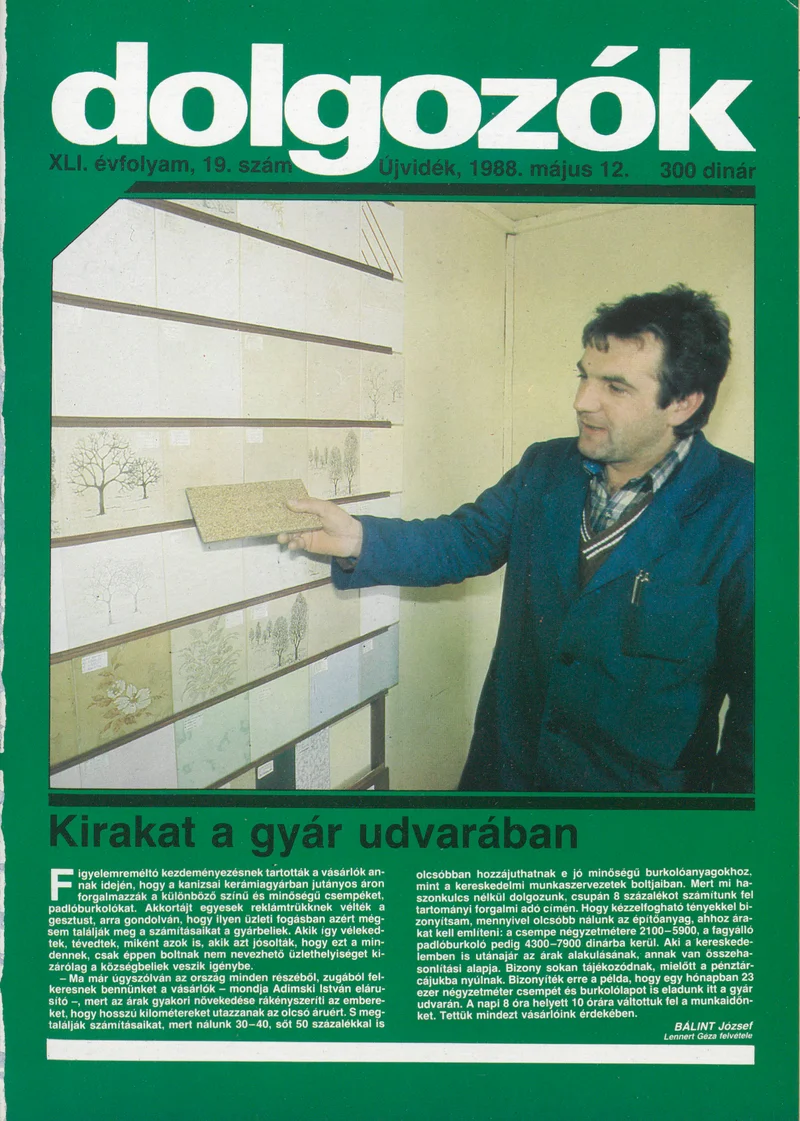 Dolgozók, 42. évf. 1988. május 12. 19. sz.