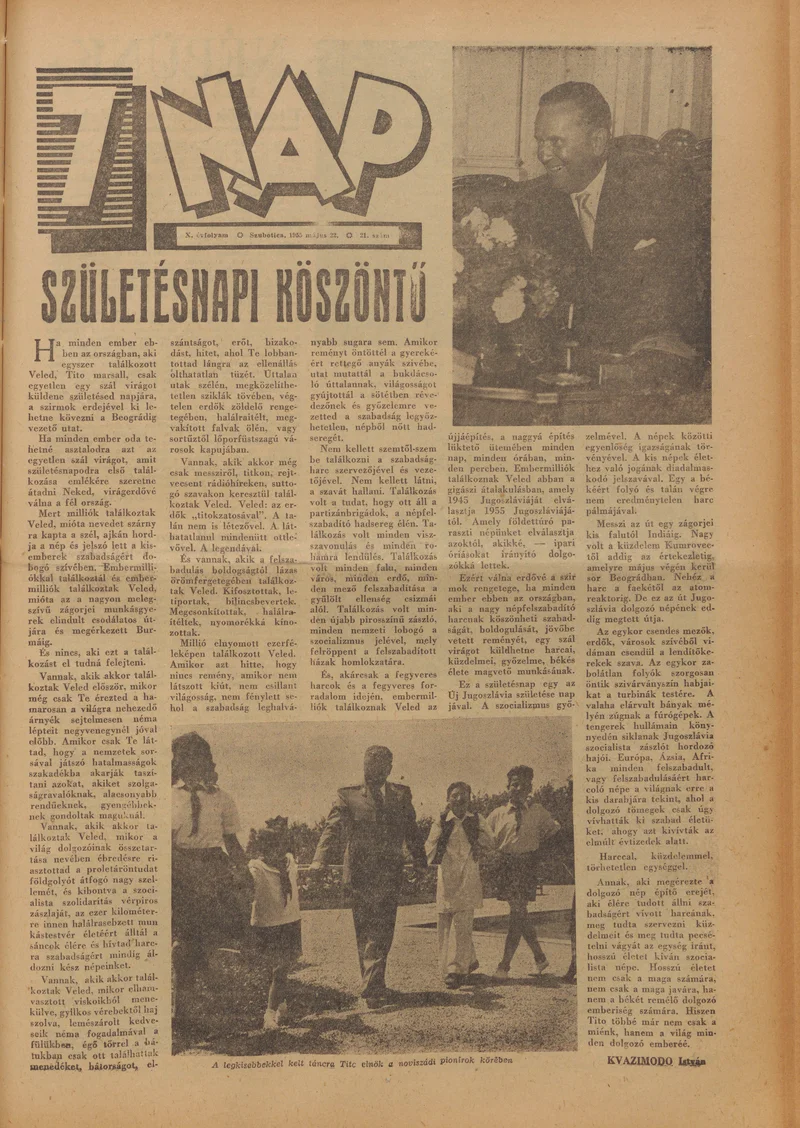 7 Nap, 10. évf. 1955. május 22. 21. sz. 1–16. oldal
