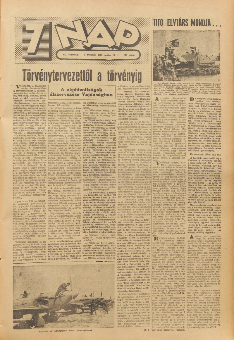 7 Nap, 7. évf. 1952. május 18. 20. sz. 1–12. oldal