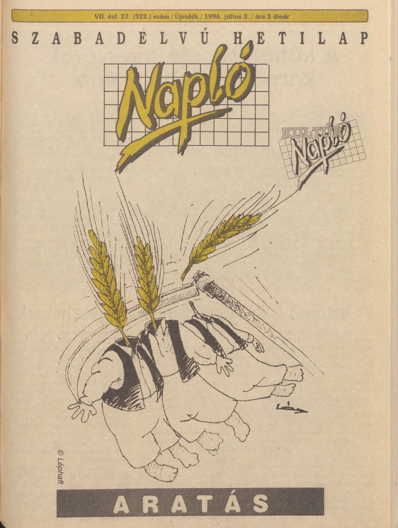 Napló - Szabadelvű hetilap, 7. évf. 1996. július 3. 322. sz.